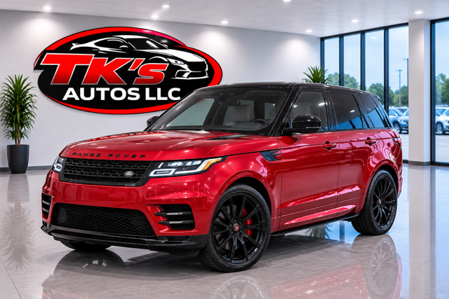 Red Range Rover Sport on the lot