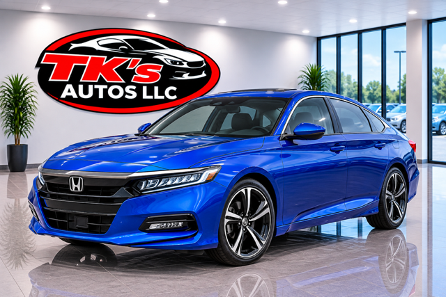 Blue Honda Accord Sport on the lot